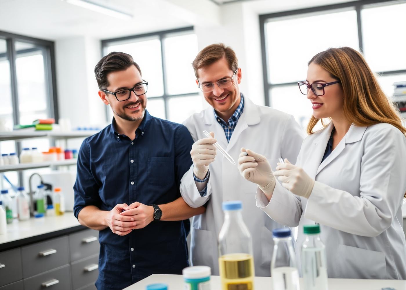 Research team conducting laboratory experiments